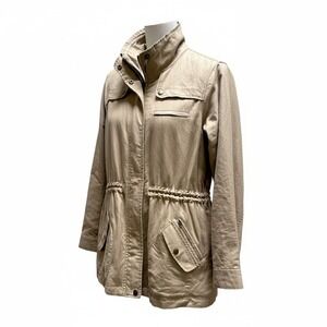 Coldwater Creek Womens Tan Utility Anorak Jacket Lightweight Size 14
